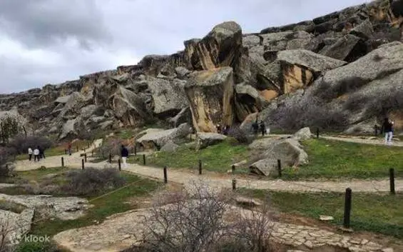 The rocky landscape of Gobustan National Park