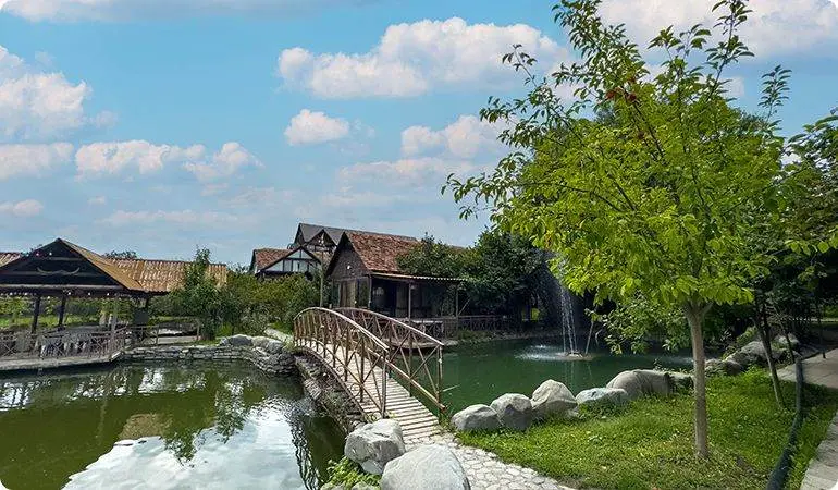 Garden and ponds in Nij village